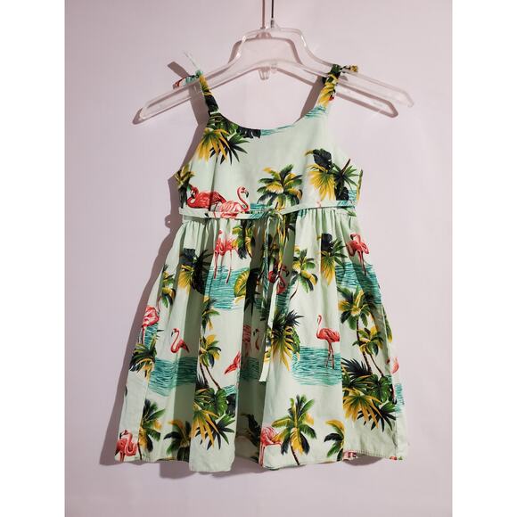 Vtg 90s Pacific Legend Hawaiian Tropical Mini Dress Babydoll Top Size 7/8 Island - Picture 2 of 7